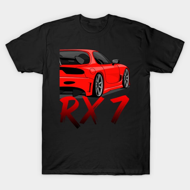 RX7 JDM Engine T-Shirt by gaplexio